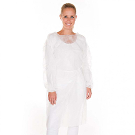 smock with arm elastic L PP fleece white L 1150 mm product photo