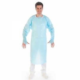Examination gown XL CPE 50 my blue L 1150 mm product photo