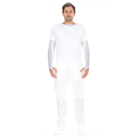 Examination gown XL CPE 50 my white L 1150 mm product photo