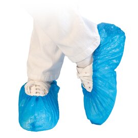 overshoe STANDARD disposable extra large CPE 75 µm blue  L 440 mm product photo