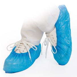 Shoe Covers ABS (acrylonitrile-butadiene-styrene copolymer) DETECT disposable blue L 410 mm with detectable product photo