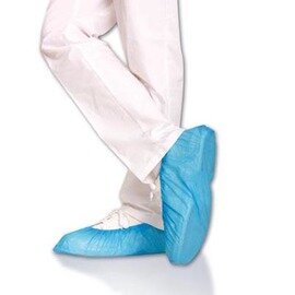 PE shoe covers disposable universal polyethylene blue  L 435 mm product photo