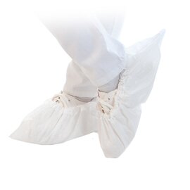 overshoe ANTI SLIDE disposable universal CPE 100 µm white  L 410 mm product photo