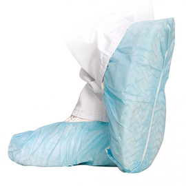 Shoe Covers PP fleece disposable blue L 400 mm product photo