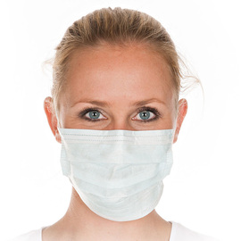 mouthguard mask HYGOSTAR white PP fleece L 175 mm W 90 mm product photo