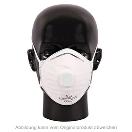 fine-dust mask FFP2 NR PP white cup | valve | disposable product photo