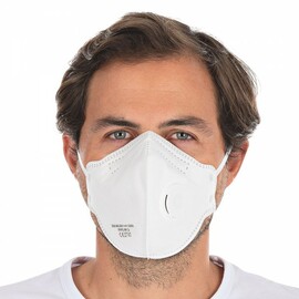 respirator mask FFP2 HYGOSTAR white PP fleece with valve product photo