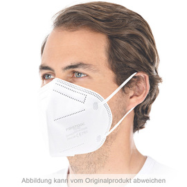 respirator mask FFP2 one-size-fits-all PP white | disposable product photo