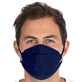 respirator mask FFP2 NR, 3D dark blue PP fleece | disposable product photo