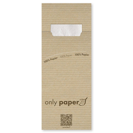 cutlery bag disposable | NATURE Star Only Paper | paper | 200 mm x 85 mm product photo
