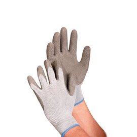Coated thermal gloves &quot;THERMOGRIP&quot;, Hygostar®, cotton knitted, latex-coated, size: XL. Color: Gray, 12 pairs product photo