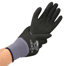 work gloves ERGO FLEX S/7 grey with 4/4 full nitrile PU coating 230 mm product photo
