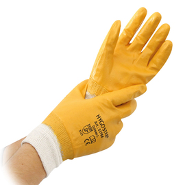 work gloves NITRIL GRIP SUPER M/8 yellow 240 mm product photo