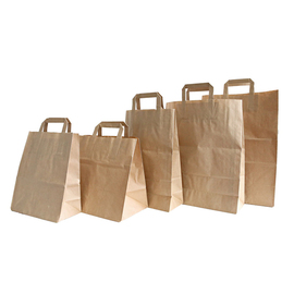 Paper bag Side fold 17 cm brown W 260 mm H 250 mm product photo