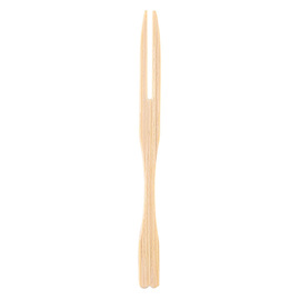 organic single-use fruit fork NATURE Star bamboo nature L 90 mm product photo
