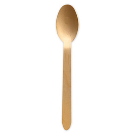 Organic coffee spoon NATURE Star Birch wood nature L 110 mm | disposable product photo