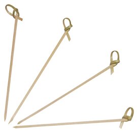 finger food skewer LOOP natural-coloured  Ø 3 mm  L 120 mm handle details knot product photo