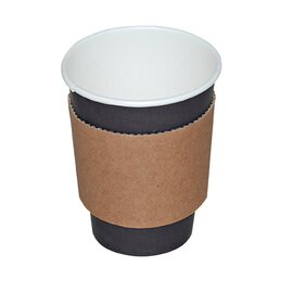 40219 Bechermanschette aus Pappe, braun, Hitzeschutz für Trinkbecher 0,2 ltr. product photo