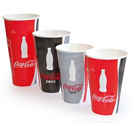 cold beverage cup Cool 250 ml fibre board Coca-Cola printing | disposable product photo