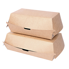 sandwich box NATURE Star CLUB kraft paper brown | 107 mm x 207 mm H 79 mm product photo