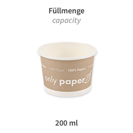 soup cups disposable | 200 ml NATURE Star Only Paper | paperboard Ø 90 mm product photo