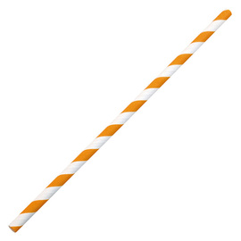 paper drinking straw CLASSIC NATURE Star FSC® paper orange and white • striped product photo