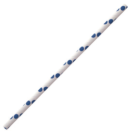 paper drinking straw CLASSIC NATURE Star paper dark blue-white • dotted product photo