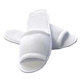 disposable slippers CLASSIC open XL one-size-fits-all white terrycloth  L 310 mm product photo