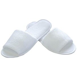 disposable slippers SAFETY one-size-fits-all white cotton blend  L 295 mm product photo