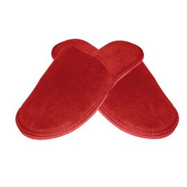 slippers DELUXE one-size-fits-all velvet velour bordeaux  L 285 mm product photo