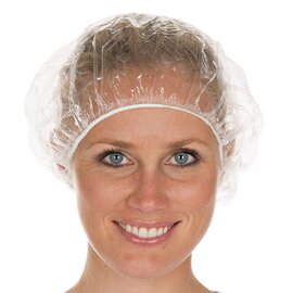 shower cap plastic  | waterproof  | seperatly packaged product photo