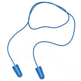 disposable earplugs plastic blue product photo