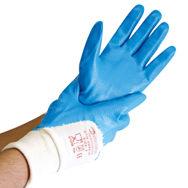 work gloves NITRIL DETECT M/8 cotton blue detectable 260 mm product photo