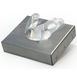 glove dispenser stainless steel silver coloured 205 mm x 45 mm H 175 mm product photo