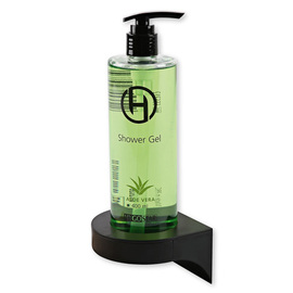 Wall bracket for single pump dispenser | Black plastic product photo  S