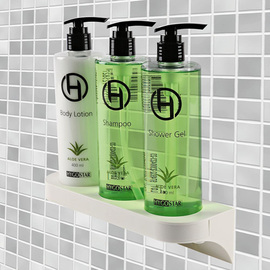 Wall bracket for pump dispensers, 3-way | White plastic product photo  S