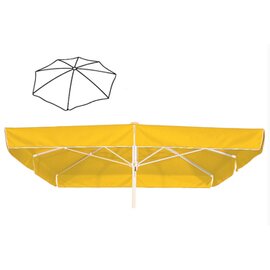 large umbrella MALLORCA white flounce square 300 x 300 cm product photo