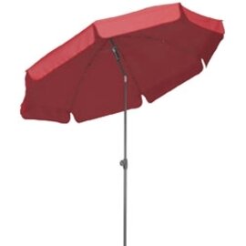 polyester umbrella LA GOMERA dark red flounce round Ø 200 cm product photo