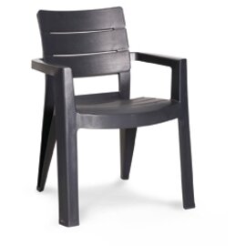 stackable armchair PISA graphite | 610 mm  x 650 mm | low back product photo