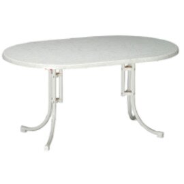folding gastro table BOULEVARD white marbled  L 1460 mm  x 940 mm product photo