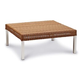 Table / base San Remo, hand-braided, weather-resistant, 71 x 71 x 30 cm, color: white product photo
