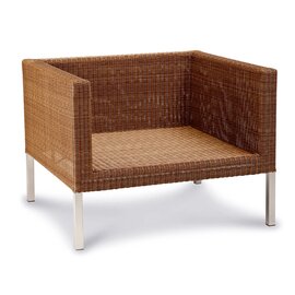 Lounge chair San Remo, hand-woven, weather-resistant, 85 x 78 x 64 cm, color: natural product photo