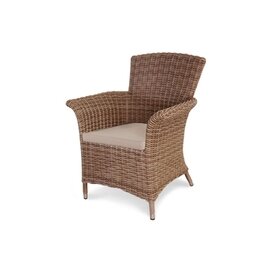 Dining chair Montreal, rattan look with aluminum frame, color: natural, incl. Seat support product photo