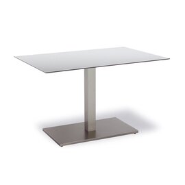 Table Turin, rectangular, 120 x 80 cm, stainless steel look / gray product photo