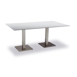 Table Turin, rectangular, 180 x 100 cm, stainless steel look / gray product photo