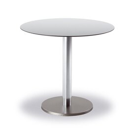 Table Turin, round, Ø 80 cm, stainless steel look / gray product photo