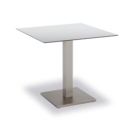 Table Turin, square, 80 x 80 cm, stainless steel look / gray product photo