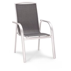 stackable armchair PALERMO anthracite | 590 mm  x 620 mm | low back product photo