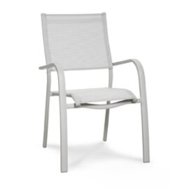 stackable armchair CREMONA cream white | 580 mm  x 600 mm | low back product photo
