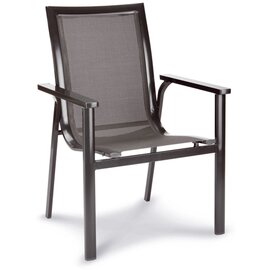 Stacking chair Ravenna, aluminum frame with Ergotex cover, color: anthracite product photo